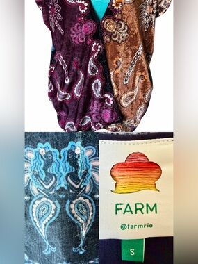 Farm Rio Sweet Mermaids Cap Sleeve Wrap Top